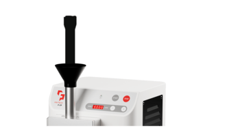 Funnel with sample pusher