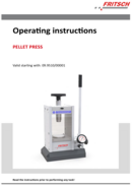 Operating manual Pellet Press