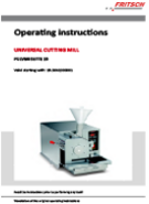 Operating manual Universal Cutting Mill PULVERISETTE 19