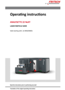 Operating manual Laser Particle Sizers ANALYSETTE 22 NeXT