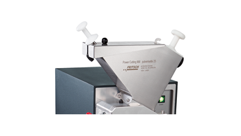 Protected funnel with sample pusher, 3 litres